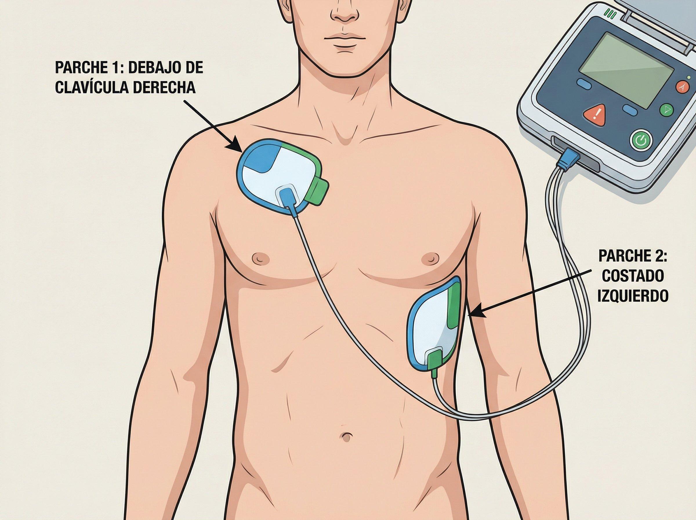 Uso del DEA: Colocación de Parches