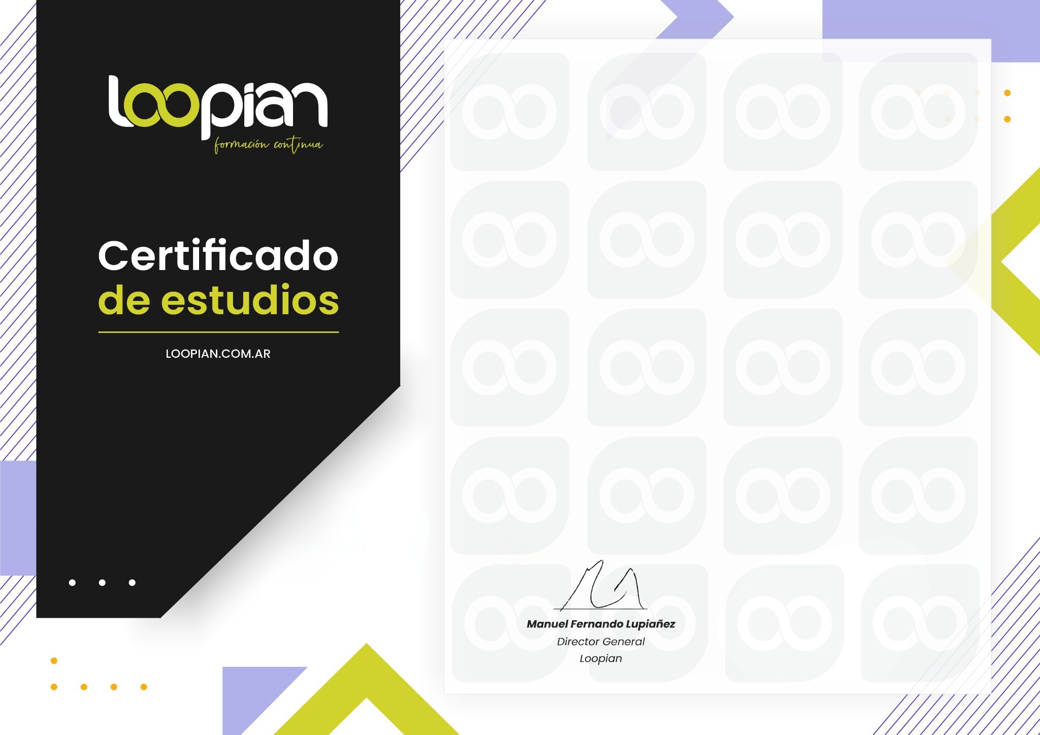 Certificado Loopian 2025